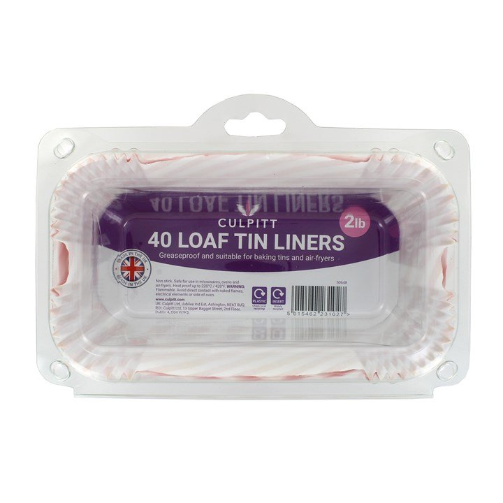 2lb Loaf Liners - Red Stripe (40 per pack) 