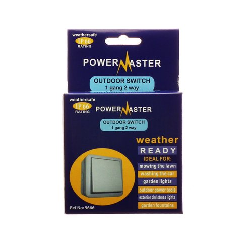Powermaster Outdoor Switch 1 Gang 2Way
