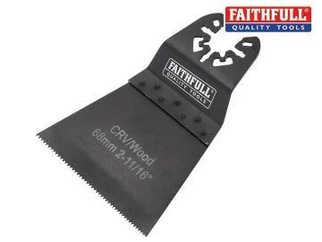 Faithfull Multi-Function Tool CrV Flush Cut Wood Blade Side Set 68mm
