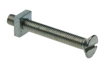 25mm x M6 BZP COUNTERSUNK GUTTER BOLT/NUT