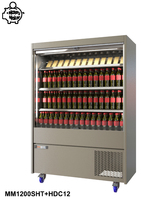 Money Maker Refrigerated Slim Multi Deck with Night Blind 3 Shelf and Heavy Duty Castors 1200x635(+50)x1765mm