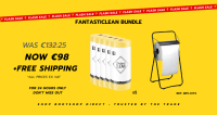 Fantasticlean YELLOW Microfiber 5 x Roll with with floor stand 