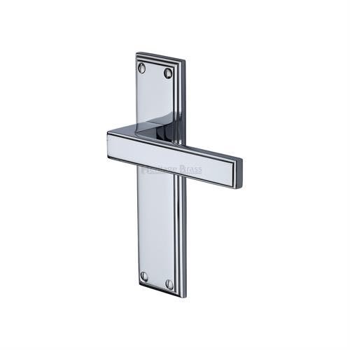 ATL5710-PC - Heritage Brass Door Handle Lever Latch Atlantis Design Polished Chrome Finish