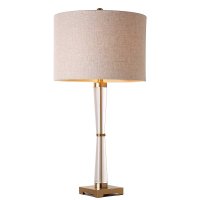 Adour Crystal Glass Table Lamp and Shade 80cmh