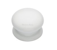 5038 - Cabinet Knob Plain White 38mm With Porcelain Base