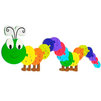 Wooden Alphabet Caterpillar Puzzle