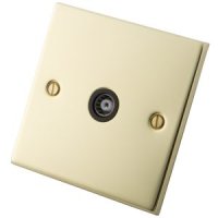 Polished Brass 1 Gang TV Outlet Switch 6052-300