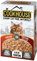 COOKHOUSE Luxury Cat Pouch Terrines Chicken 70g 6pk x 6