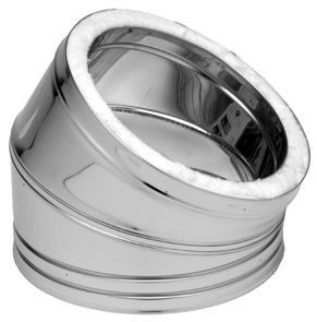 Inox dubbelwandig bocht 30&deg; &Oslash;200