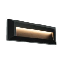 Rectangular led bricklight Severus landscape indirect IP65 2W warm white  black finish