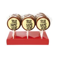 Gwynedd - Personalised handmade chocolate lolly - 48x65g