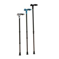 The Soft Step Walking Stick is available in White or Black or Blue.