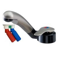Reich Twist L/H Mixer Tap (Matt/Nickel - Smooth Fittings) 