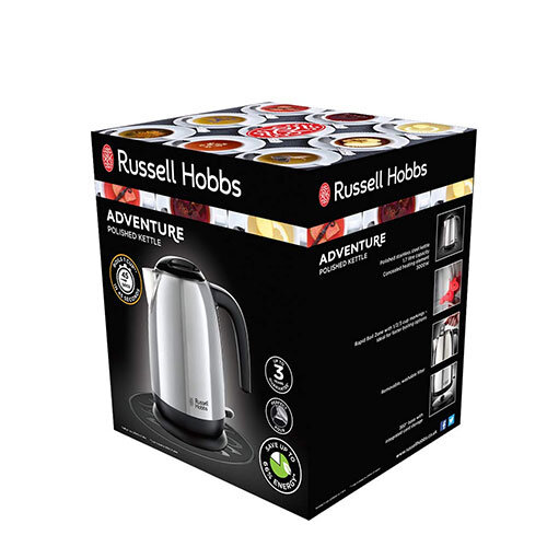 Russell Hobbs Adventure Kettle Polished Steel | 23911