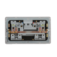 Socket Ultimate 2 Gang switched Stainless Steel