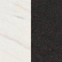 White Levanto Marble ST9/Anthracite Mountain Basalt ST76 Splashback 4.1 x 640 x 8mm