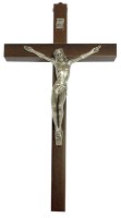 Wood Crucifix/ Metal Corpus/6 3/4 inch   (10611)