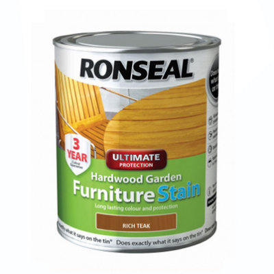 Ronseal Ultimate Hardwood Furniture Stain - Rich Teak 750ml