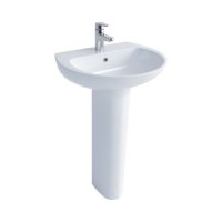 Tucker French Pro 450mm One Taphole Thin Lipped Basin with Full Pedestal