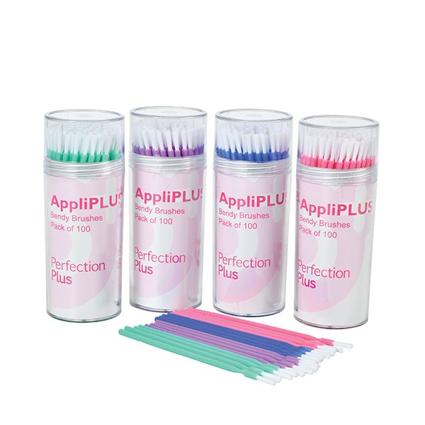 Perfection Plus AppliPLUS Bendy Brush 4 x 100 dispenser pack in assorted colours