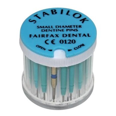 Fairfax Stabilok Stainless Steel Pins Small Pack - 20pk Blue - DMI Ireland's Leading Dental Supplier - Next Day Delivery