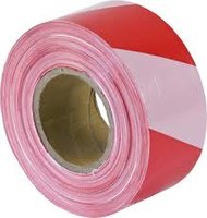 Warning Hazard Tape Red/White 70mm x 500 Metre