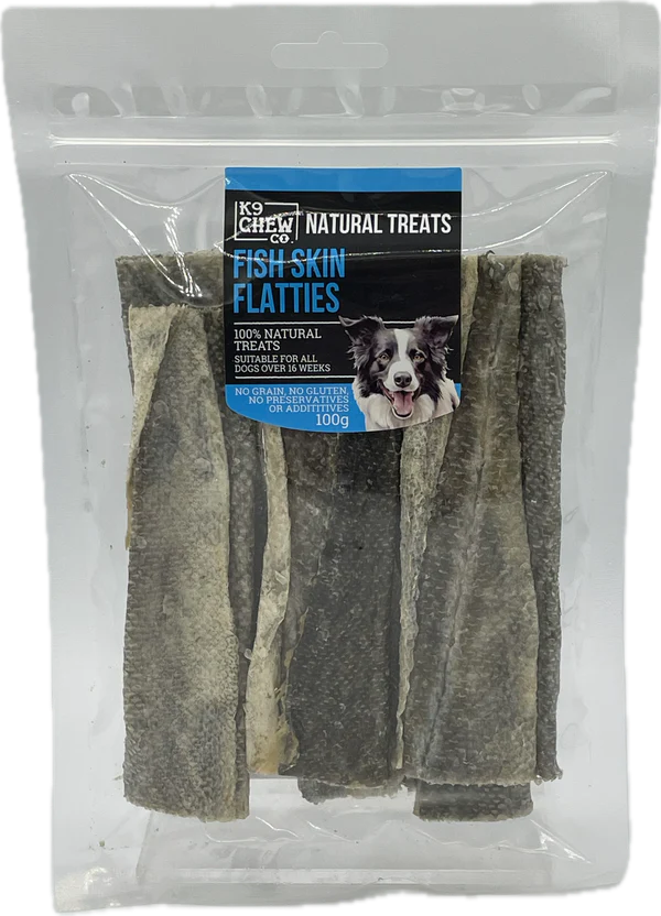 K9 Chew Co. Fish Skin Flatties 100g x 1