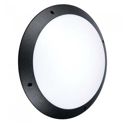 IP65 6W LED CIR BULKHEAD,BLACK,4000K       ( BOX 10 )