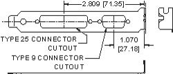 Computer Brackets D9 & D25 &nbsp;cutouts for EISA/ISA