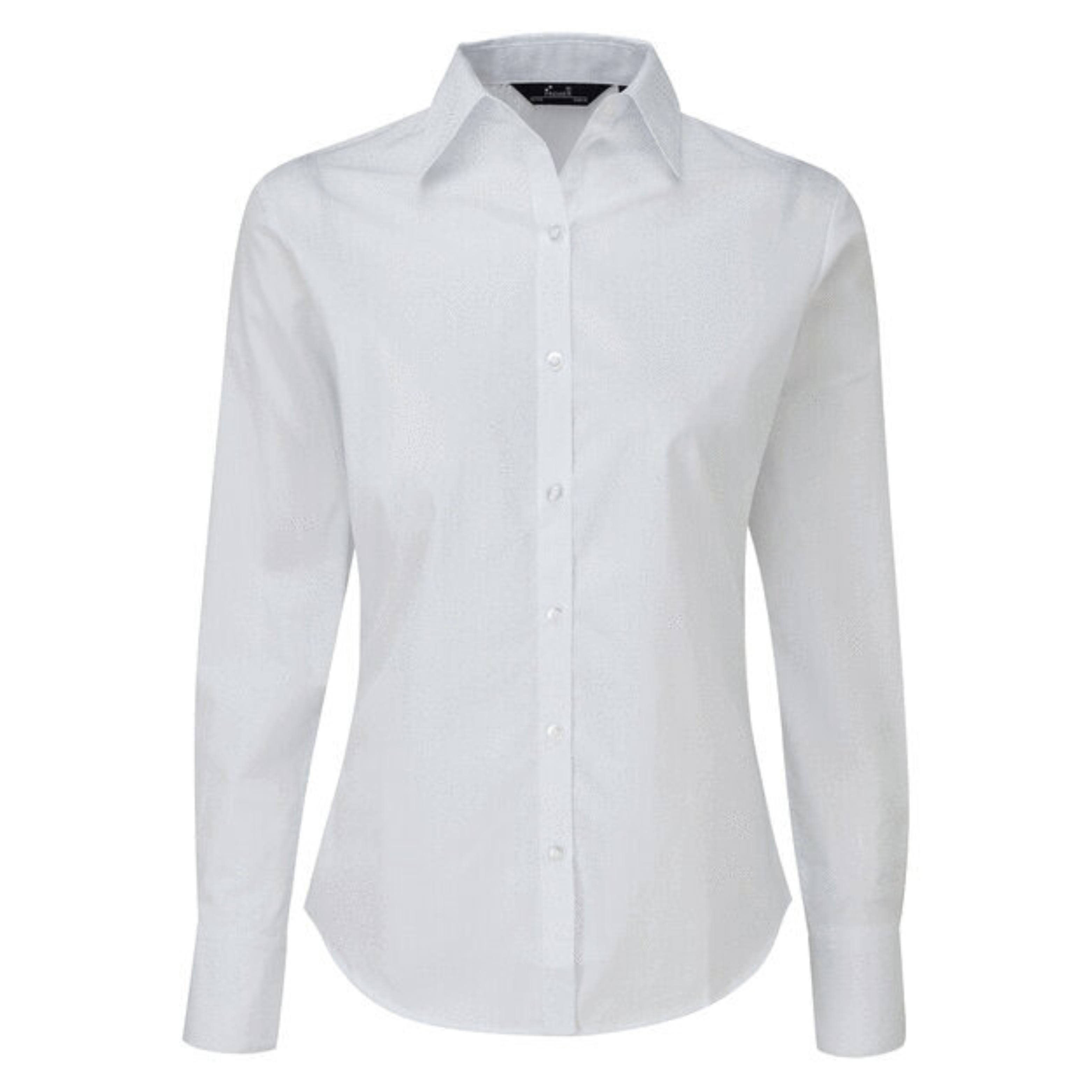 Premier Ladies Long Sleeve Poplin Shirt, White