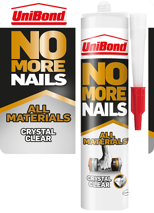 UNIBOND N0 MORE NAILS ALL MATERIALS CRYSTAL CLEAR 290 GRM