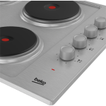Beko HIBE64101X 60cm Solid Plate Hob Stainless Steel 4