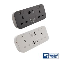 Marshall-Tufflex Icon Desktop Module 2 Gang Power, 2 x USB, 1 x Cat6 & 1 x HDMI