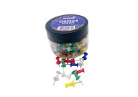 Coloured Push Map Pins Tub