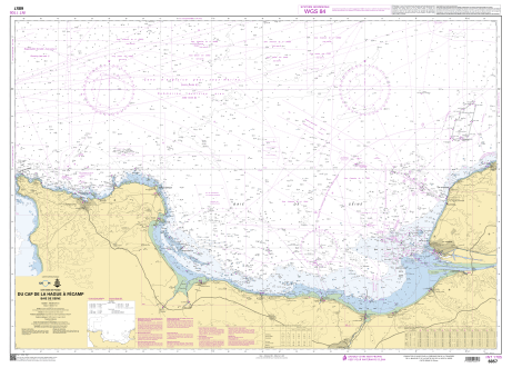 French Chart - 6857 - Du Cap de la Hague &agrave; F&eacute;camp - Baie de Seine