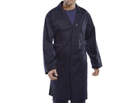 BEESWIFT Poly Cotton Warehouse Coat Navy