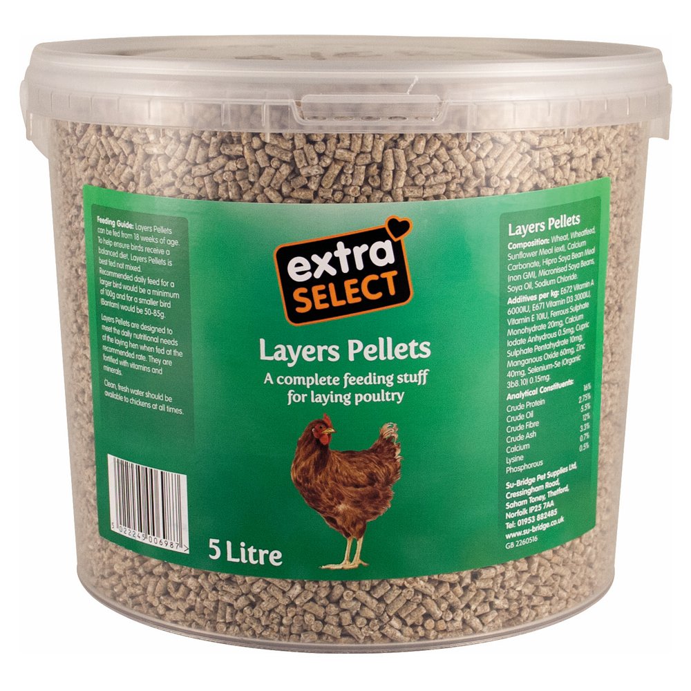 Extra Select Complete Layers Pellets Chicken Feed Bucket 5ltr