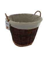 Sirocco Round Willow Basket With Canvas Liner