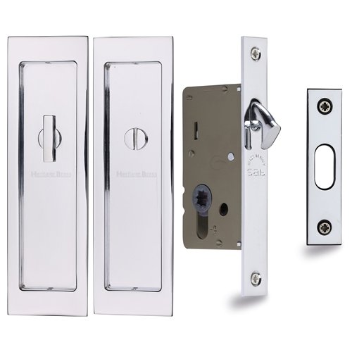 FLUSH PULL PRIVACY POLISHED CHROME