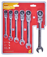6pce Flexi Head Ratchet Wrench Set