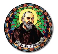 Sun Catcher/Tiffany Style/St.Pio  (78608)