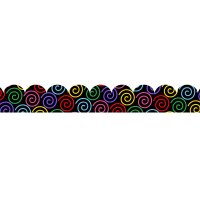 Scalloped Trimmer - "Vibrance" Colourful Swirls (12m)