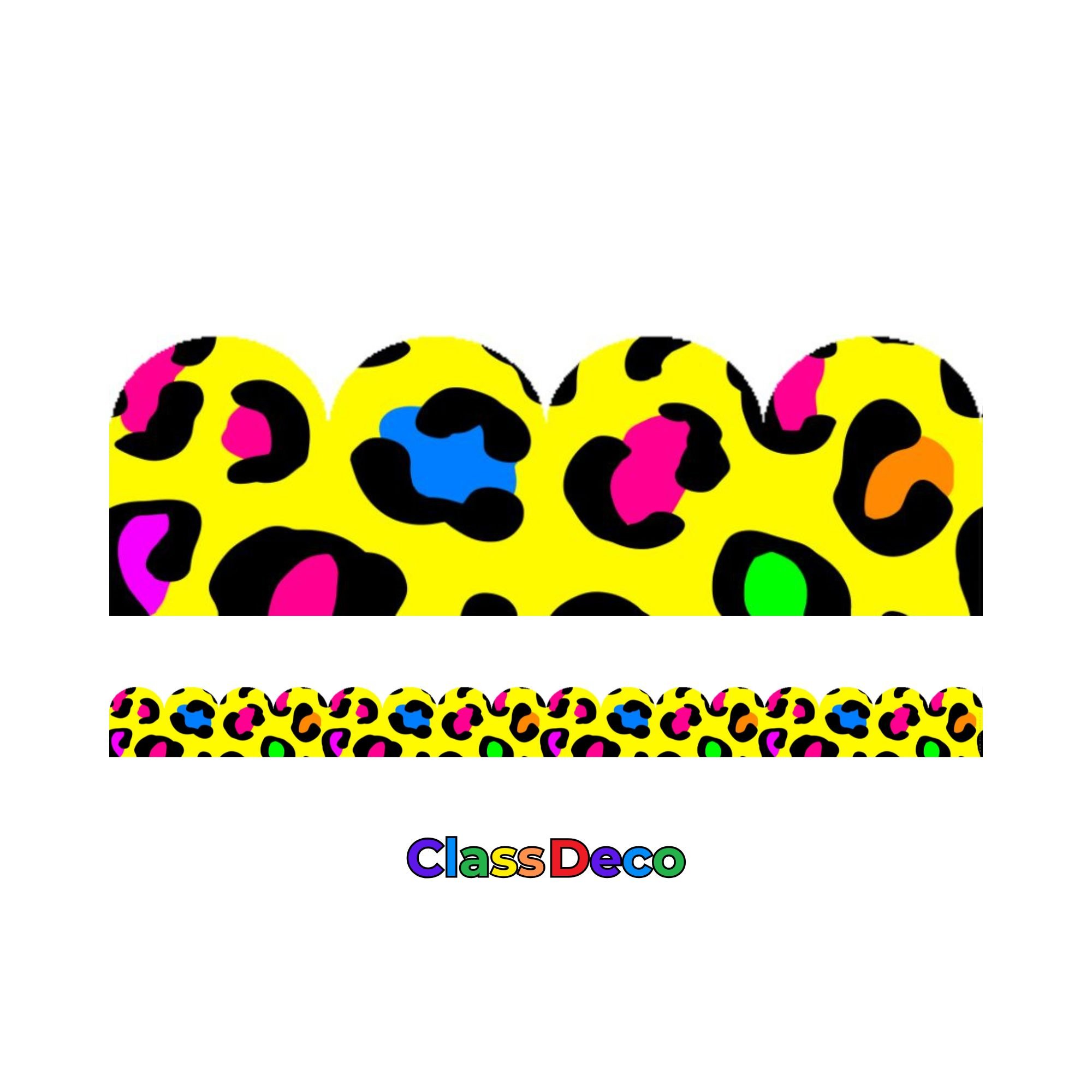 Scalloped Trimmer - "Vibrance" Leopard Print (12m)