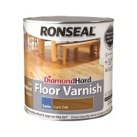 Ronseal Diamond Hard Floor Varnish Dark Oak 250ml Tin