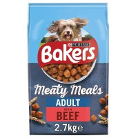 Bakers  Adult Complete Meaty Meals Beef 4x2.7kg