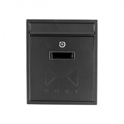 Post Zone Contemporary Black Post Box