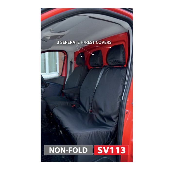 Vivaro / Trafic / NV300 Seat Covers (Front Row 3 Seater) 2015+