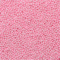 Pearlised Sugar Balls Pink - 2mm
