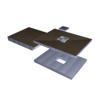 Abacus Elements Concept Kit 4 Raised Wetroom Square Drain with Installation Kit 1850 x 750 x 130mm