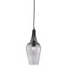 ***DISC***WHISK PENDANT MATT BLACK WITH SMOKED GLASS